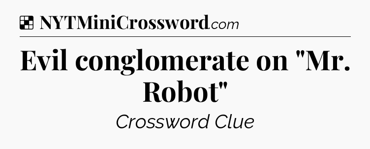 Solution: Evil conglomerate on 