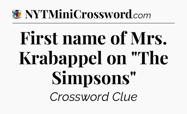 First name of Mrs. Krabappel on 