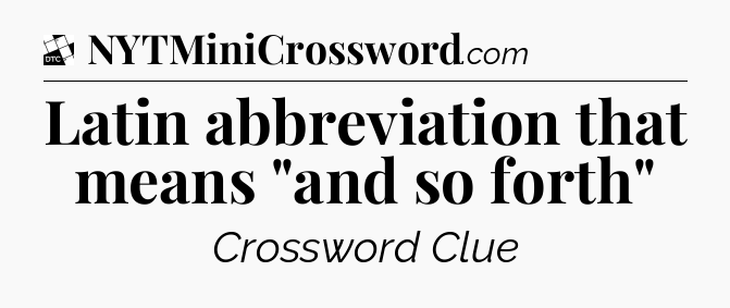 Latin abbreviation that means 