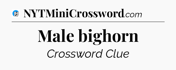 Male bighorn Crossword Clue