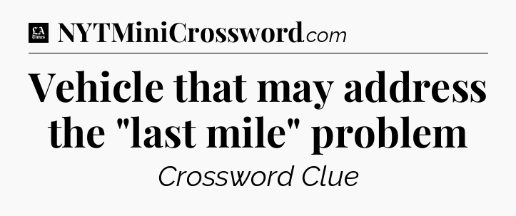 Vehicle that may address the 