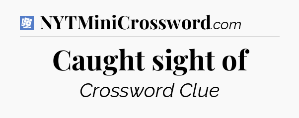 Caught sight of Puzzle Page Crossword Clue