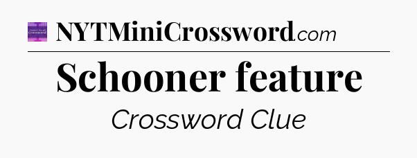 Schooner feature - Thomas Joseph Crossword