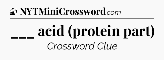 ___ acid (protein part) - Daily Themed Classic Crossword