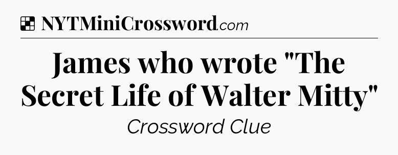 Solution: James who wrote 