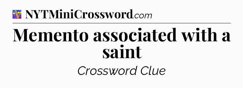 Memento associated with a saint Codycross