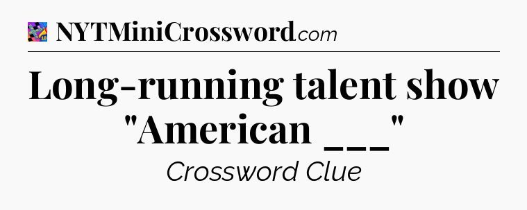 Long-running talent show 