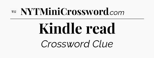 Kindle read - WSJ Crossword