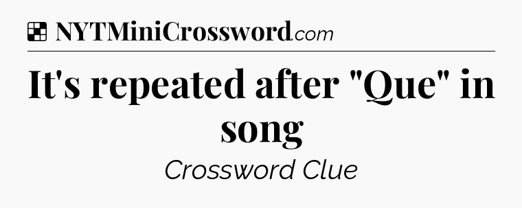 Solution: It's repeated after 