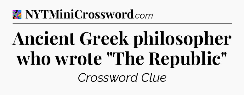 Ancient Greek philosopher who wrote 