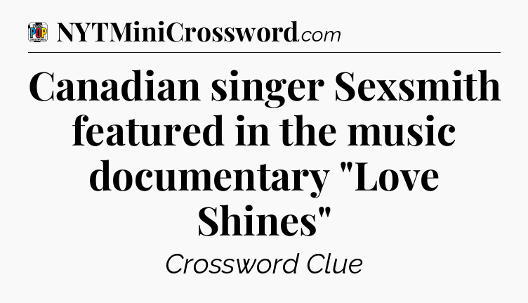 Canadian singer Sexsmith featured in the music documentary 