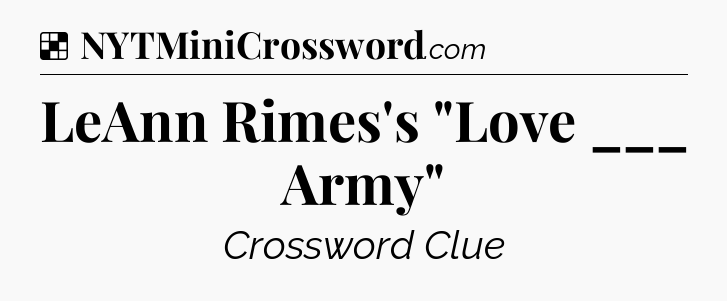 Solution: LeAnn Rimes's 