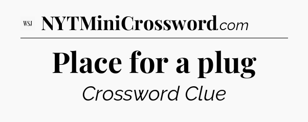 Place for a plug - WSJ Crossword