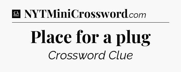 Place for a plug - LA Times Crossword