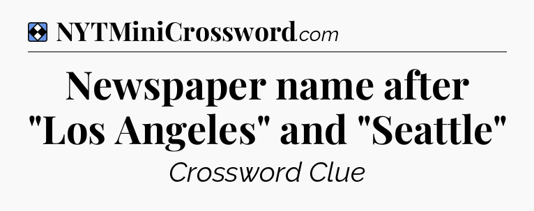 Solution: Newspaper name after 