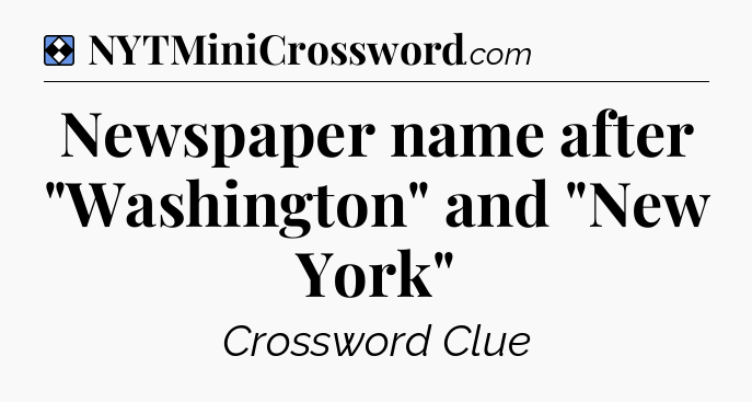 Solution: Newspaper name after 