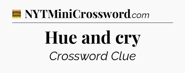 Hue and cry - Eugene Sheffer Crossword