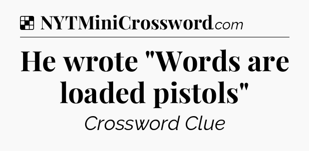 Solution: He wrote 