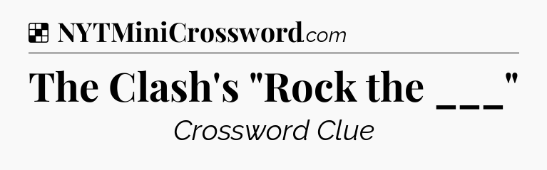 Solution: The Clash's 