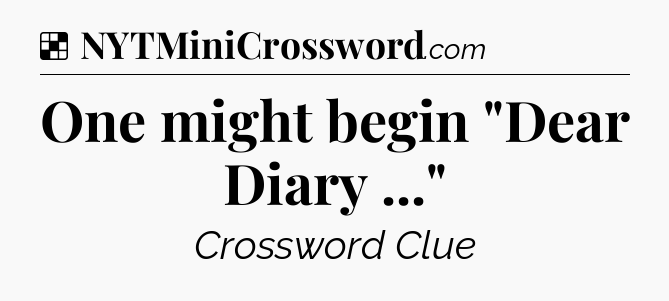 Solution: One might begin 