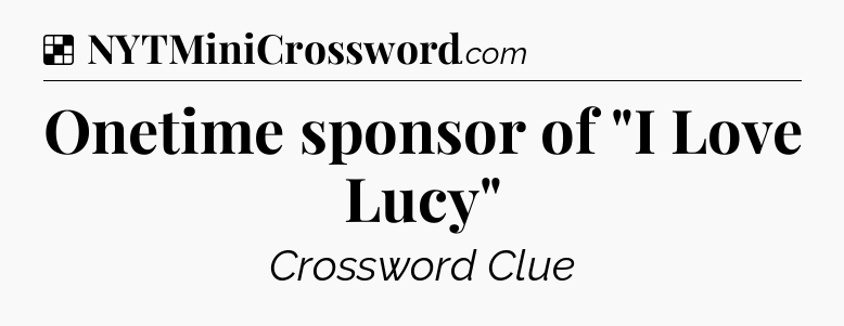 Solution: Onetime sponsor of 