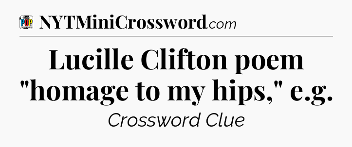 Lucille Clifton poem 