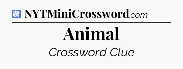 Animal Puzzle Page Crossword Clue