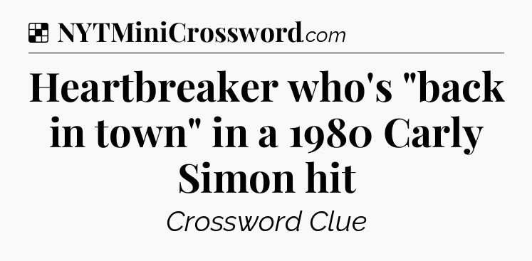 Solution: Heartbreaker who's 