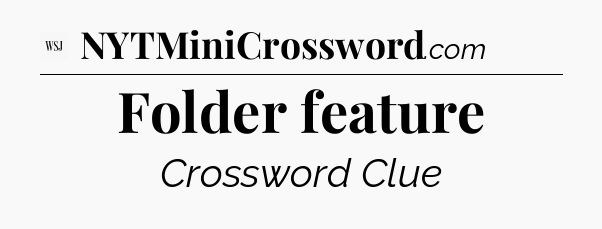 Folder feature - WSJ Crossword