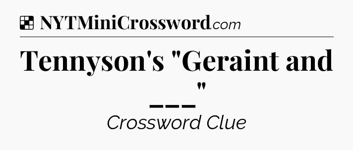 Solution: Tennyson's 