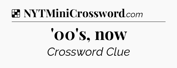 Solution: '00's, now - NYT Crossword