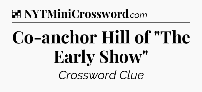 Solution: Co-anchor Hill of 