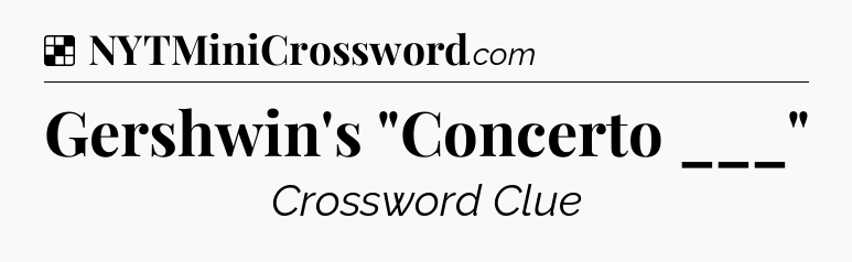Solution: Gershwin's 
