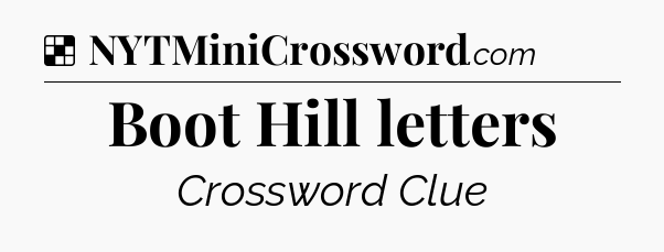 Solution: Boot Hill letters - NYT Crossword