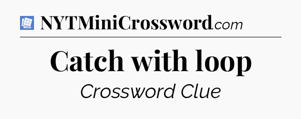 Catch with loop Puzzle Page Crossword Clue