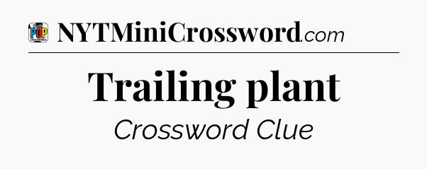 Trailing plant Crossword Clue