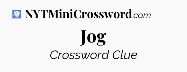 Jog Puzzle Page Crossword Clue