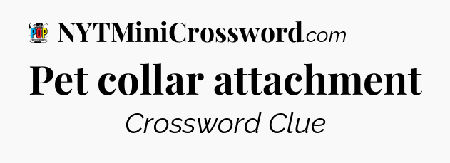 Pet collar attachment Crossword Clue