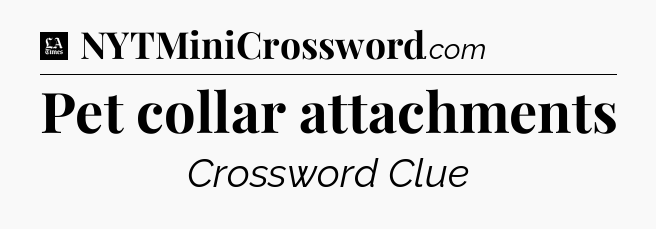 Pet collar attachments - LA Times Crossword