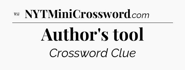 Author's tool - WSJ Crossword