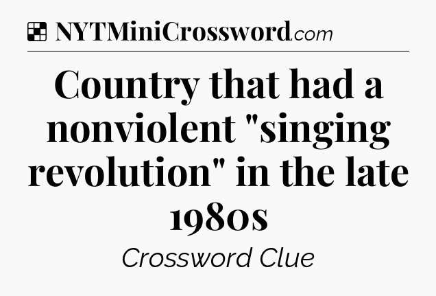 Solution: Country that had a nonviolent 