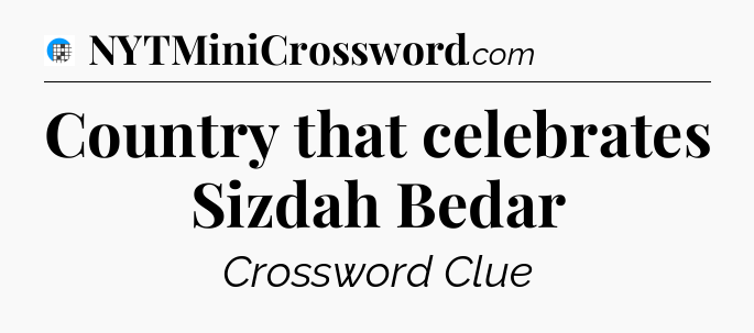 Country that celebrates Sizdah Bedar Crossword Clue