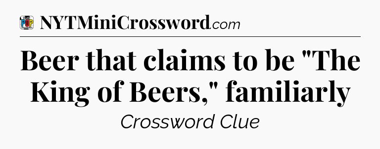 Beer that claims to be 