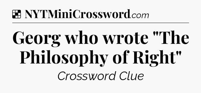 Solution: Georg who wrote 