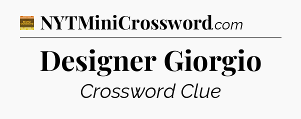 Designer Giorgio - Eugene Sheffer Crossword