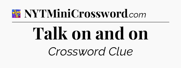 Talk on and on Codycross