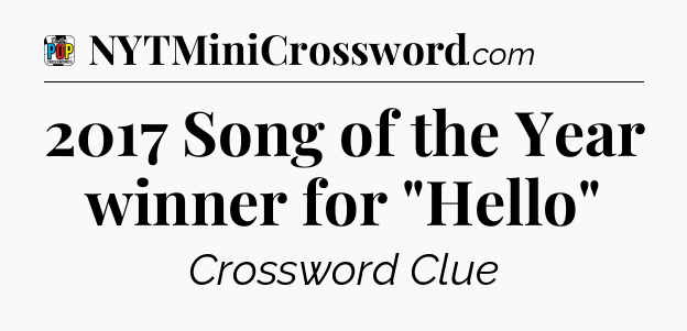 2017 Song of the Year winner for 