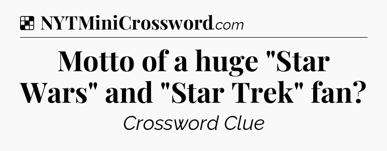 Solution: Motto of a huge 