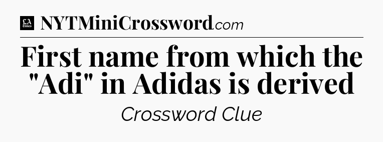 First name from which the 