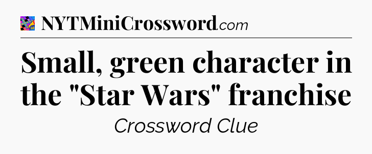 Small, green character in the 